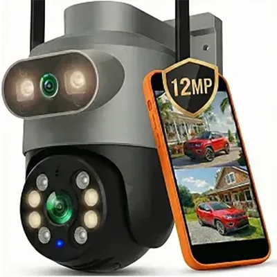 Podwójna inteligentna kamera zewnętrzna Wi-Fi IP