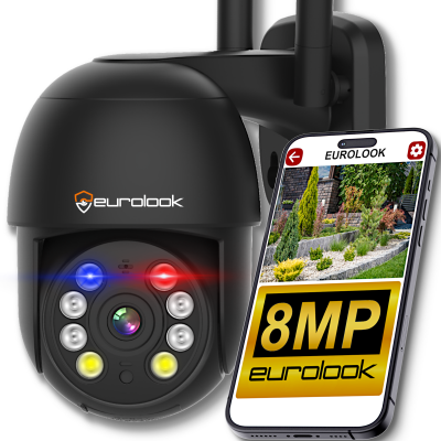 Bezprzewodowa Obrotowa Kamera Wi-Fi 8MPX EUROLOOK K-9