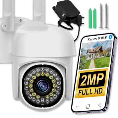 KAMERA IP WIFI SMART ZEWNĘTRZNA OBROTOWA FULLHD 1080p DETEKCJA ZOOM 2MPX TS-1