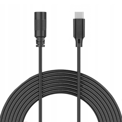Kabel Przedłużacz 5M Łącznik Zasilania do Kamer Przedłużka Przewód USB-C